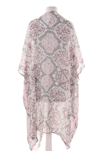 Lekkie Kimono z Różowymi Akcentami  100% modal