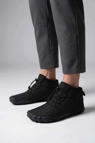 Buty barefoot zimowe męskie ocieplane - Czarne
