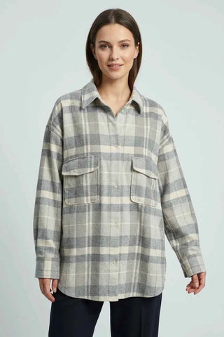 Koszula damska oversize w kratę
