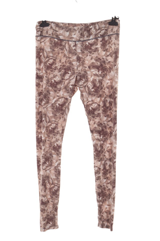 Damskie Legginsy w Kwiatowy Wzor - Brazowe