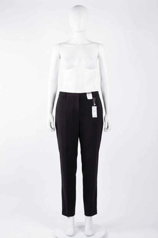 Czarne spodnie slim z wysokim stanem M&S