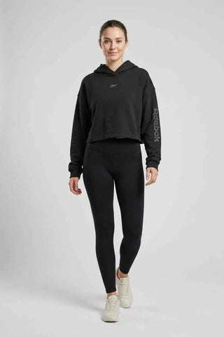 Bluza z kapturem krótka Reebok - Czarna