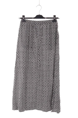 Spódnica maxi w geometryczny wzór - Czarno-biała