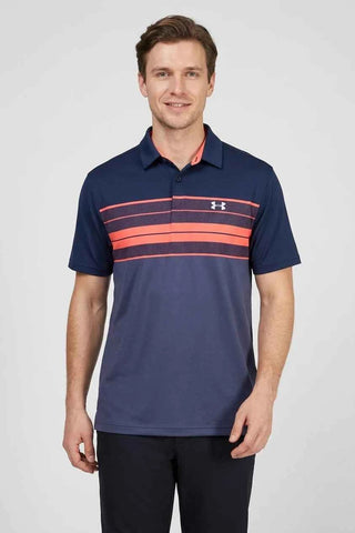 Koszulka polo Under Armour paski – Granatowy