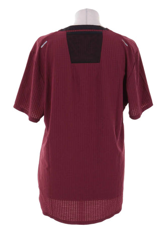 T-shirt Damski Sportowy Perforowany Nike - Bordowy