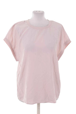 T-shirt damski z krótkim rękawem gładki - Różowy