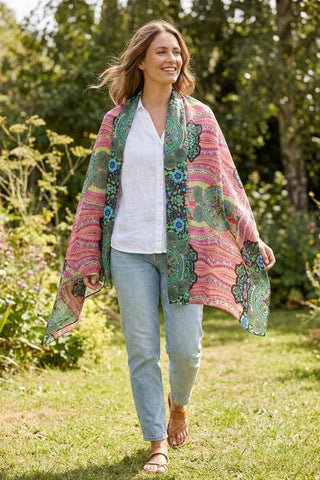 Szal damski wzorzysty paisley boho