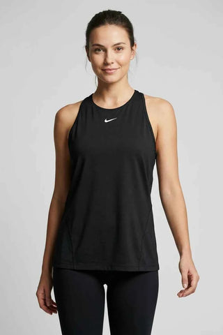 Top sportowy damski Nike oddychający - Czarny