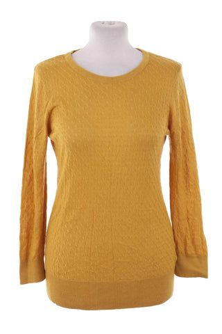 Sweter damski  splot - żółty 6% wełna