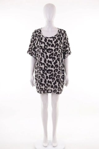 Damski Top Oversize we Wzor Panterki