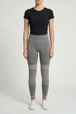 Damskie legginsy bezszwowe Hummel Szary