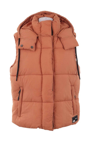 Kamizelka  z kapturem pikowana Superdry - Pomarańczowa