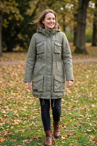 Parka z kapturem - Zielona