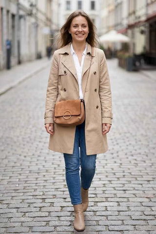 Torebka Crossbody Eko Skóra - Brązowa