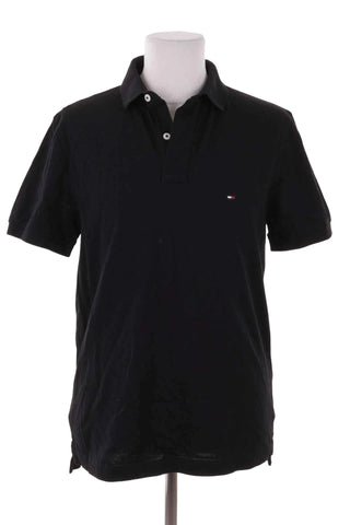 Koszulka polo bawełniana Tommy Hilfiger - Czarna