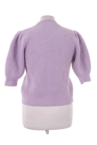 Sweter damski prążkowany – Fioletowy