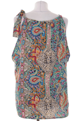 Kolorowy Top Damski w Wzory Paisley
