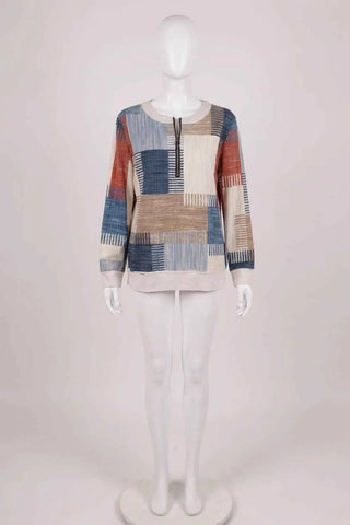 Bluza damska we wzory geometryczne