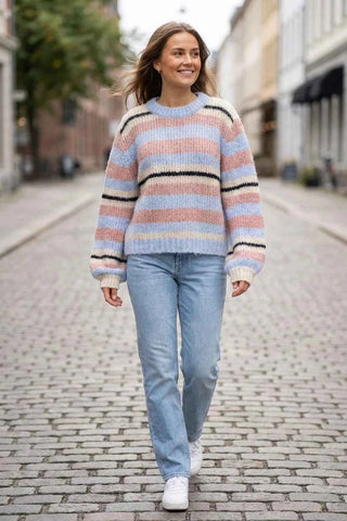 Sweter dzianinowy w paski