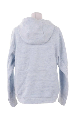 Bluza męska z kapturem zapinana melanżowa - Niebieska