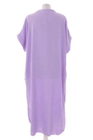 Sukienka tunikowa oversize o luźnym kroju - Fioletowa