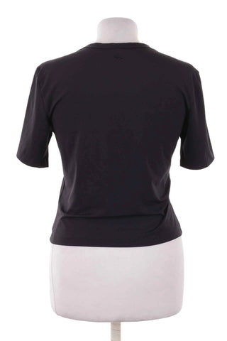 T-shirt damski bawełniany klasyczny - Czarny
