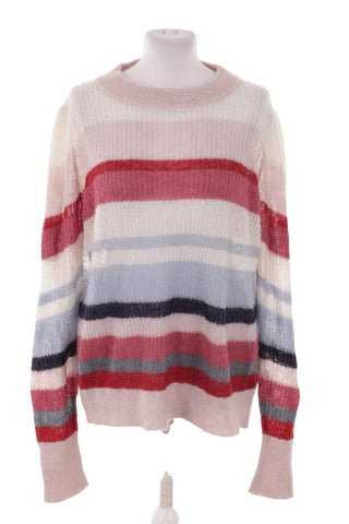 Sweter dzianinowy w paski  34% alpaka, 20% wełna