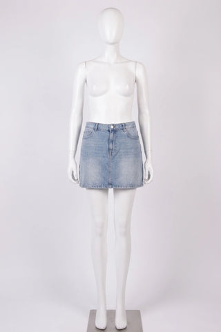 Damska Spodnica Jeansowa Mini Jasny Denim