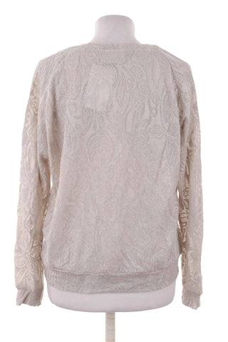 Bluza damska w roślinny wzór - Beżowa