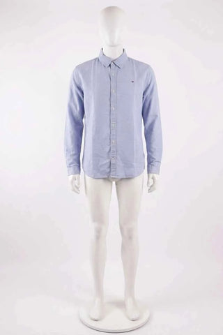 Koszula męska Oxford Tommy Hilfiger - Niebieska  18% len