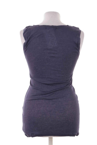 Top damski bawełniany basic - Granatowy