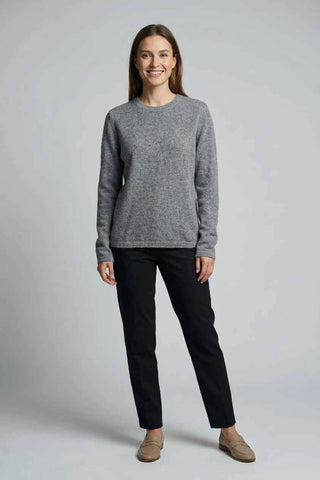 Sweter damski  klasyczny - Szary