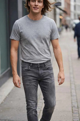 Jeansy męskie slim fit JACK & JONES - Szary