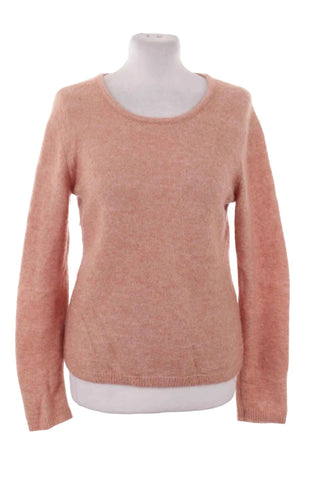 Sweter damski - Różowy  34% moher, 34% wełna