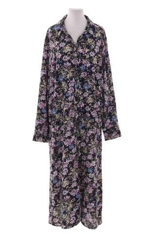 Sukienka koszulowa maxi w kwiaty