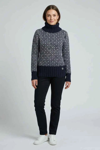 Sweter damski  Only - Granatowy Biały
