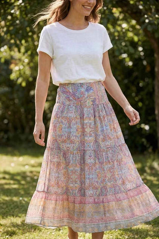 Spódnica maxi we wzory paisley