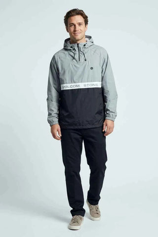 Kurtka wiatrówka anorak Volcom Stone - Szaro-czarna