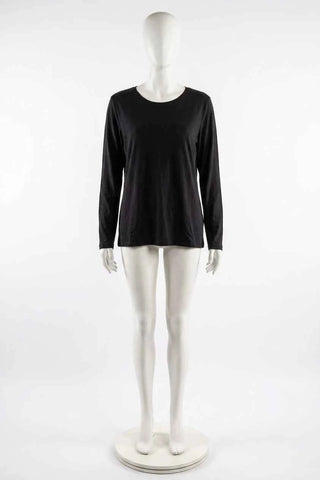 Bluzka bawełniana longsleeve - Czarna