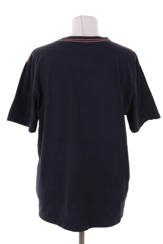 T-shirt męski bawełniany z nadrukiem Quebec - Granatowy