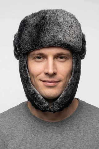Czapka uszatka sztuczne futro