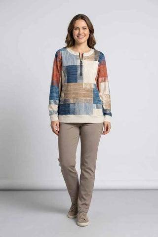 Bluza damska we wzory geometryczne