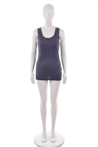 Top damski bawełniany basic - Granatowy
