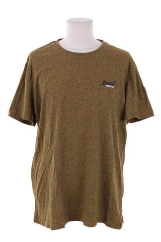 T-shirt bawełniany Superdry - Zielony