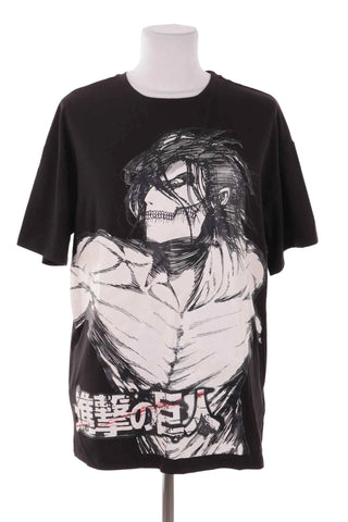 T-shirt bawełniany Attack on Titan - Czarny