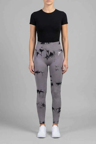 Damskie Legginsy Sportowe we Wzory Tie-Dye