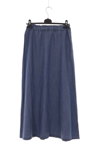Spódnica maxi damska luźna - Niebieska  100% lyocell