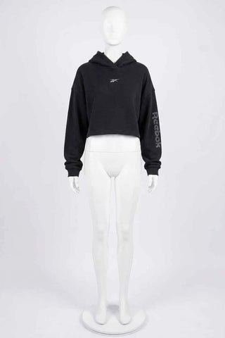 Bluza z kapturem krótka Reebok - Czarna
