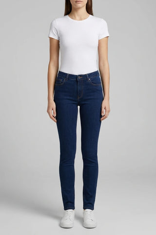 Damskie jeansy slim fit VRS model Clara, granatowe, r. 42