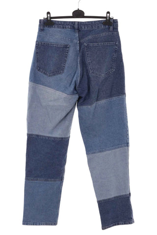 Damskie spodnie jeansowe patchworkowe